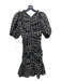 Ganni Size 34 Brown & Black Cotton & Polyester Plaid Ruched Shimmer Dress Brown & Black / 34