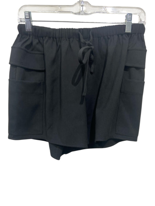 Reformation Size S Black Polyester Elastic Drawstring Waist Pockets Shorts Black / S
