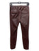 Helmut Lang Size 6 Red Brown Lamb leather Elastic Waist High Rise Legging Pants Red Brown / 6