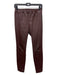 Helmut Lang Size 6 Red Brown Lamb leather Elastic Waist High Rise Legging Pants Red Brown / 6