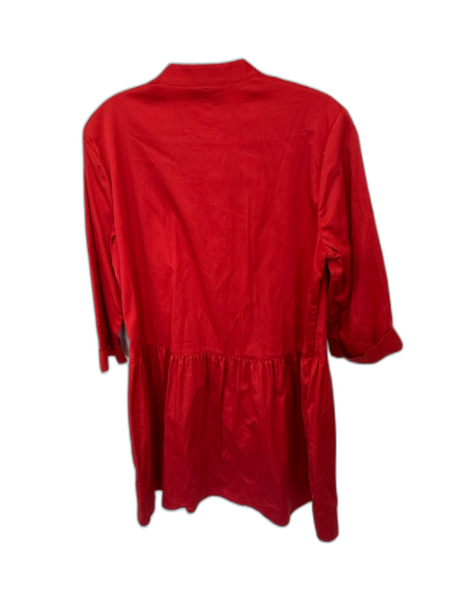 Tuckernuck Size M Red Cotton Long Sleeve Button Down Dress Red / M