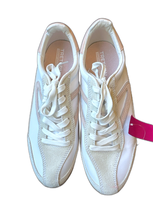 Tretorn Shoe Size 8.5 White & blush Canvas & Suede Lace Up Athletic Sneakers White & blush / 8.5