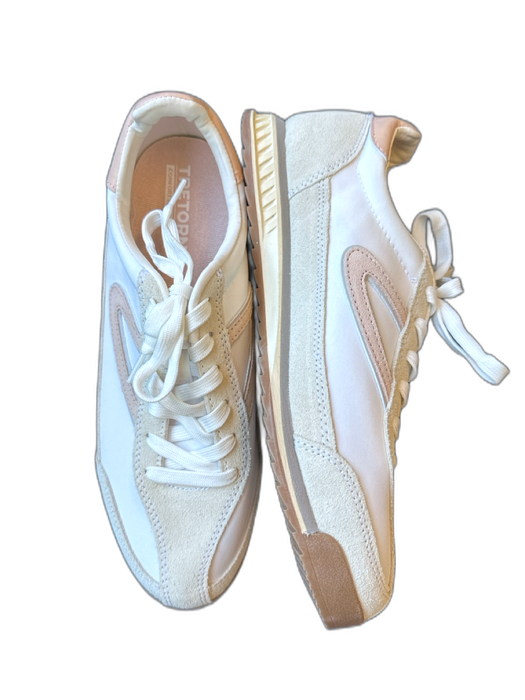 Tretorn Shoe Size 8.5 White & blush Canvas & Suede Lace Up Athletic Sneakers White & blush / 8.5