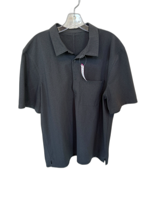 Lululemon Size Est XL Charcoal Half Button Athletic Men's Shirt Charcoal / Est XL
