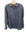 Madda Fella Size L Charcoal Linen Solid Button Down Men's Shirt Charcoal / L