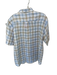 Peter Millar Size XL Blue & Tan Linen Checkered Button Down Men's Shirt Blue & Tan / XL