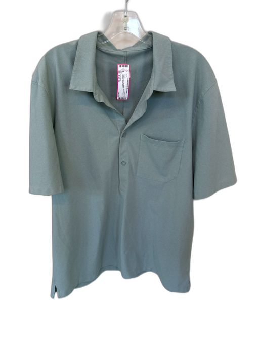 Lululemon Size Est XL Sage Green Half Button Athletic Men's Shirt Sage Green / Est XL