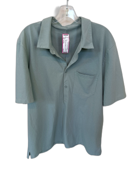 Lululemon Size Est XL Sage Green Half Button Athletic Men's Shirt Sage Green / Est XL