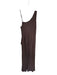 Adrianna Papell Size 8 Brown Polyester Blend One Shoulder Draped Front Gown Brown / 8
