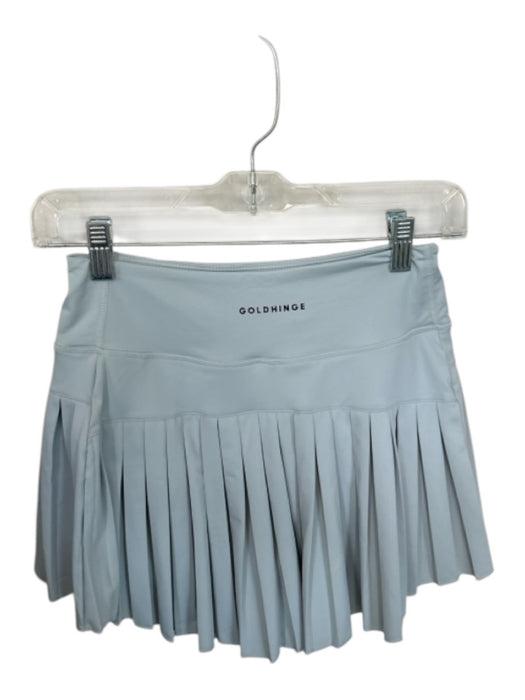 Goldhinge Size S Slate Blue Polyester Waist Band Pleated Athletic Skort Slate Blue / S