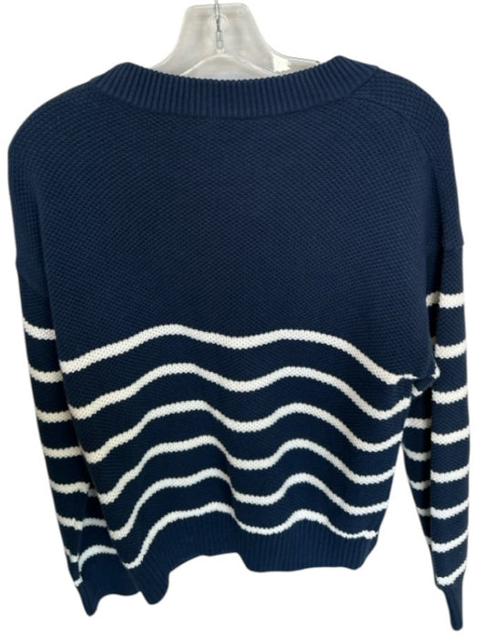 Southern Tide Size S Navy & white Cotton Knit Striped Long Sleeve Sweater Navy & white / S