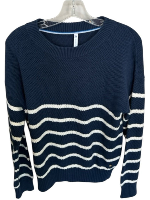 Southern Tide Size S Navy & white Cotton Knit Striped Long Sleeve Sweater Navy & white / S