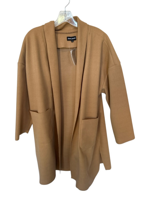 Cheeky Peach Size M/L Taupe Brown Polyester Trench 3/4 Sleeve Front Pockets Coat Taupe Brown / M/L