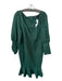 Eloquii Size 18 Forest Green Rayon Long Sleeve Sweetheart Midi Dress Forest Green / 18