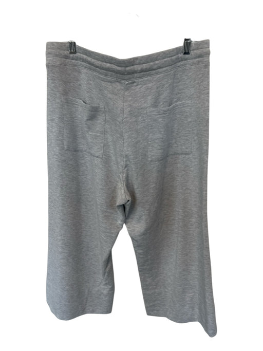Quince Size L Gray Tencel Blend Drawstring Wide Leg Cropped Lounge Pants Gray / L