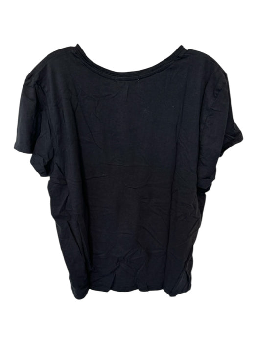 47 Size XL Black & White Cotton Short Sleeve UGA Athleisure Top Black & White / XL