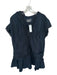 Anthropologie Size L Black Cotton Eyelit Fabric Mini Tassel hood Dress Black / L
