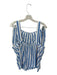 Lake Size XL Blue & White Modal & Spandex Stripe Tank Elastic Waist Pajamas Blue & White / XL