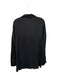 Free People Size L Black Polyester Long Sleeve V Neck Front Pocket Sheer Blouse Black / L