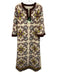 Tuckernuck Size Small Brown, Blue, Green Cotton Long Sleeve Embroidered Dress Brown, Blue, Green / Small
