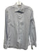 Suitsupply Size 16 Blue & White Cotton Plaid Button Up Men's Long Sleeve Shirt Blue & White / 16