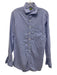 Sid Mashburn Size M Blue Cotton Solid Button Up Spread Collar Long Sleeve Shirt Blue / M