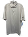 Peter Millar Size L White Synthetic Solid Athletic Polo Men's Short Sleeve White / L