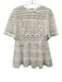 Lela Rose Size 8 White Polyester Short Sleeve Floral Fringe Dress White / 8