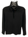 Ralph Lauren Size Medium Black Cashmere Long Sleeve Pleated V Neck Knit Sweater Black / Medium