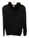 TSE Size Est M Black & Brown Cashmere Long Sleeve Zip Front Fur Collar Jacket Black & Brown / Est M