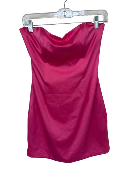 Elliatt Size S Hot pink Polyester Blend Boning Strapless Mini Pencil Skirt Dress Hot pink / S