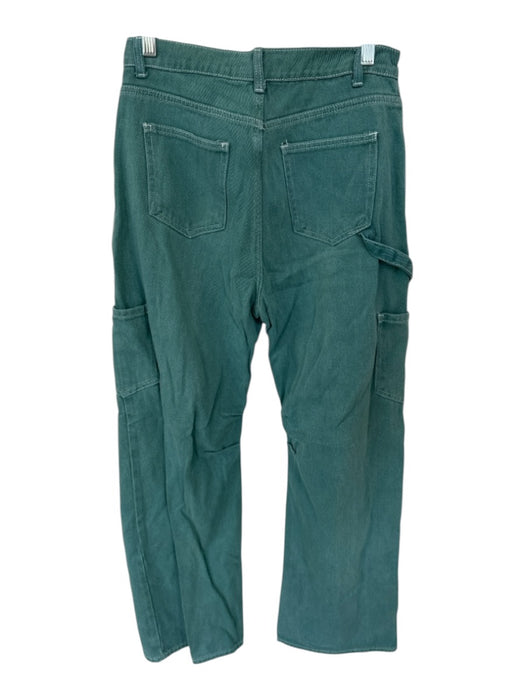 Lioness Size S Ocean Green Cotton Cargo Pocket Wide Leg High Waist Pants Ocean Green / S
