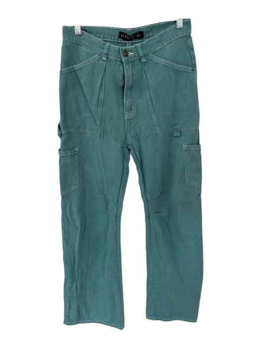 Lioness Size S Ocean Green Cotton Cargo Pocket Wide Leg High Waist Pants Ocean Green / S