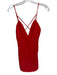 NBD x Naven Size M Red Polyester Blend V Neck Boning Spaghetti Strap Dress Red / M
