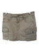 Denim Forum Size 27 Light Khaki Cotton Front & Back Pockets Zip Fly Mini Skirt Light Khaki / 27