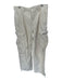 TNA Size 6 Cream Cotton Cargo Pocket Adjustable Detail Zip Fly Wide Leg Pants Cream / 6