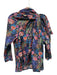 Tish Cox Size XS Black, Purple, Multi Long Sleeve Floral Print Tie Detail Top Black, Purple, Multi / XS