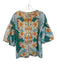 Oliphant Size L Blue, Orange, Multi Cotton Wide Short Sleeve All Over Print Top Blue, Orange, Multi / L