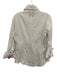 Bell by Alicia Bell Size 10 White & Animal Cotton Long Sleeve Checked Top White & Animal / 10