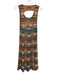 Daily Practice Size M Orange & Multi Cotton & Viscose Sleeveless Knit Dress Orange & Multi / M