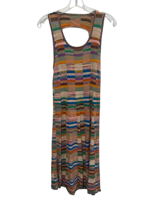 Daily Practice Size M Orange & Multi Cotton & Viscose Sleeveless Knit Dress Orange & Multi / M