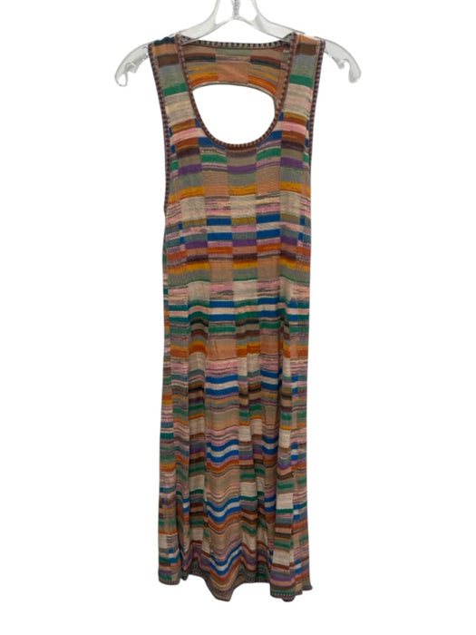 Daily Practice Size M Orange & Multi Cotton & Viscose Sleeveless Knit Dress Orange & Multi / M