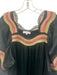 Corey lynn calter Size M Black & Multi Viscose 1/2 Balloon Sleeve Maxi Dress Black & Multi / M