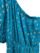 Lilly Pulitzer Size 6 Blue & Gold Viscose Blend swiss dot One Sleeve Dress Blue & Gold / 6