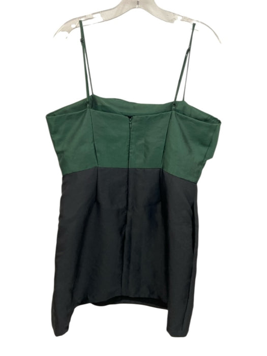 Hutch Size 12 Green & Black Polyester Bow detail Pleats Knee Length Dress Green & Black / 12
