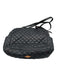 MZ Wallace Black Nylon Blend Crossbody Strap Quilted Zip Close Wristlet Incl Bag Black / M