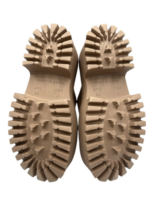 Jeffrey Campbell Shoe Size 7 Beige Synthetic Platform Slip On Chunky Mules Beige / 7