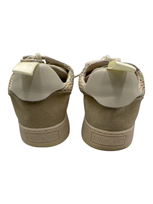 Dolce Vita Shoe Size 7.5 Beige & Multi Leather & Synthetic Lace Up Knit Sneakers Beige & Multi / 7.5