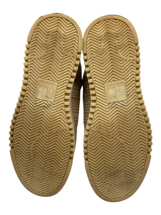 Dolce Vita Shoe Size 7.5 Beige & Multi Leather & Synthetic Lace Up Knit Sneakers Beige & Multi / 7.5