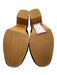 Beklina Shoe Size 7.5 Black & Beige Wood & Leather Platform Heel Mules Black & Beige / 7.5